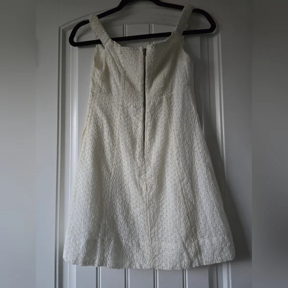 Nwt Free People Berry Kiss Mini Dress Cream Eyelet Off Shoulder Coquette Coastal - Picture 15 of 16